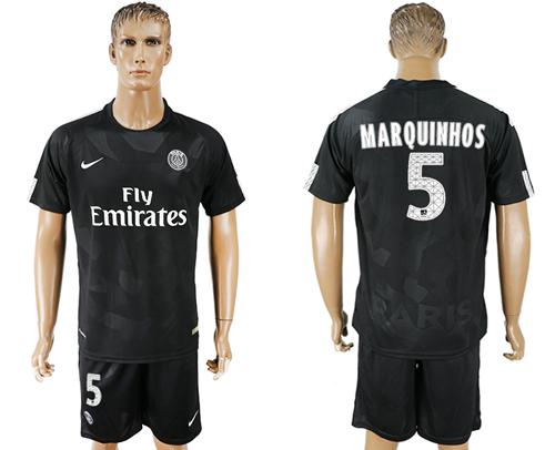 Paris Saint-Germain #5 Marquinhos Sec Away Soccer Club Jersey